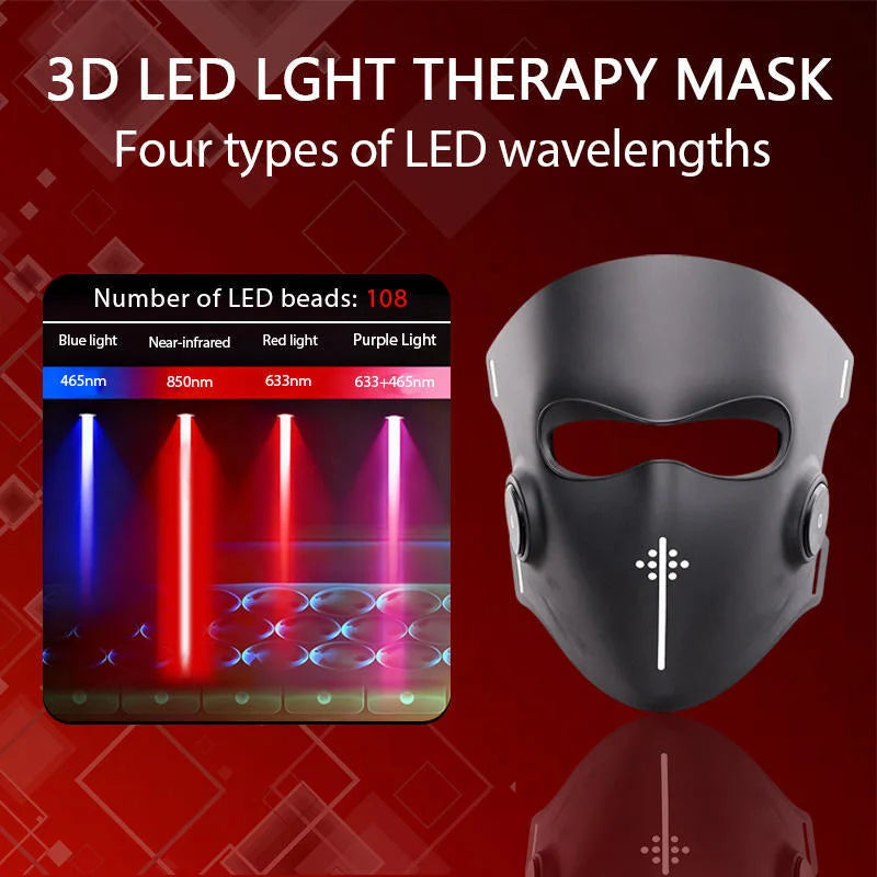 3-Wavelength LED Photon Therapy Facial Mask