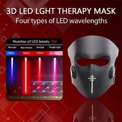 3-Wavelength LED Photon Therapy Facial Mask