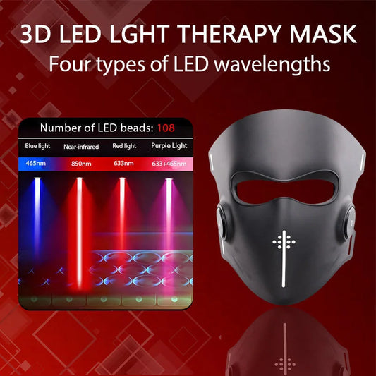 3-Wavelength LED Photon Therapy Facial Mask