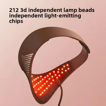 LED Light Therapy Face & Neck Mask – 212 LEDs, 4-Mode Photon Skin Rejuvenation